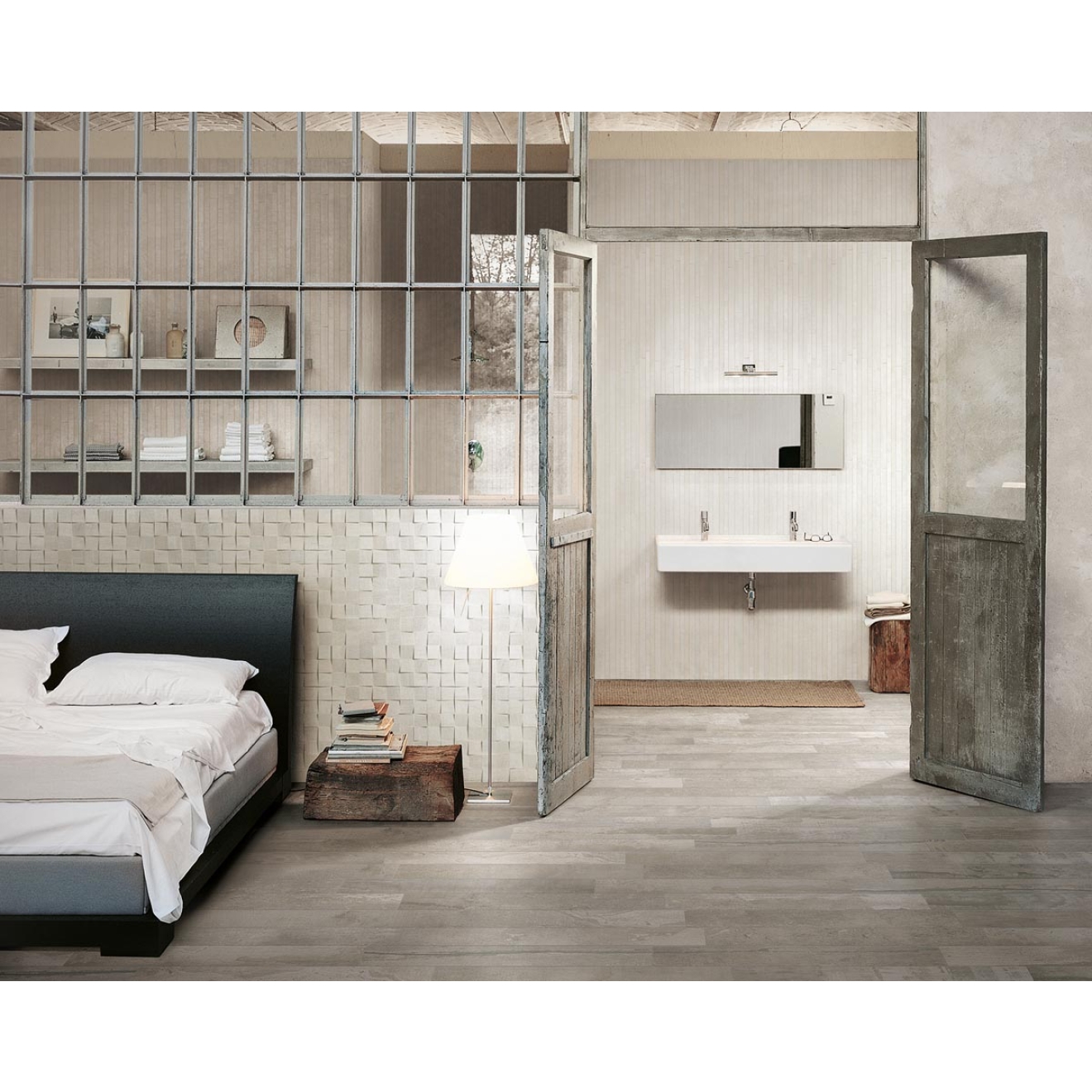 Florim Creative Design Wooden Tile Gray Strukturiert Bodenfliese 20x120 cm