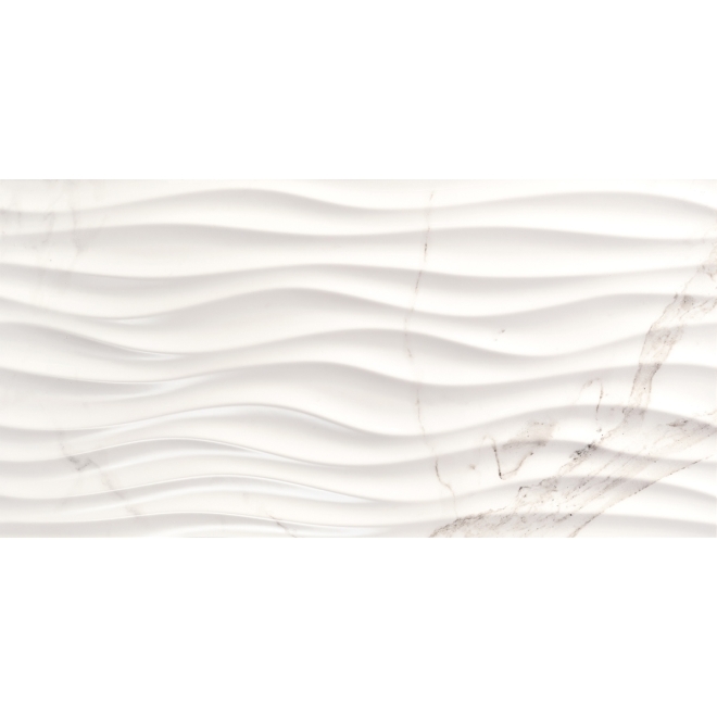 Love Tiles Precious Calacatta Shine Wanddekor Curl 35x70 cm