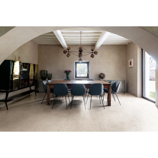 Florim Creative Design Sensi White Fossil R+PTV Boden- und Wandfliese 80x80 cm