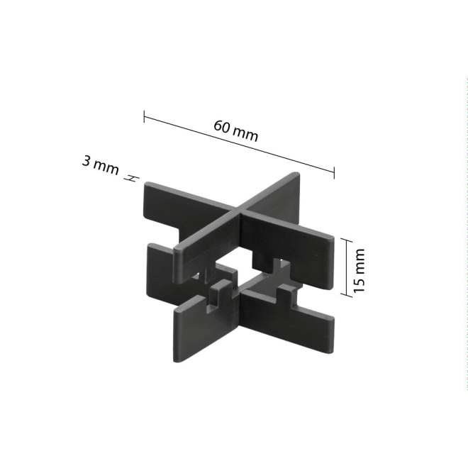 Schlüter-TROBA-LEVEL-PL 50er Pack Fugenkreuz 3mm