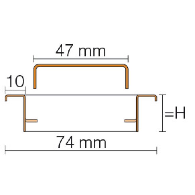 Schlüter, KERDI-LINE-A 19 mm Rahmen, KLA19EP50