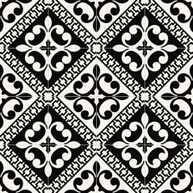 PrimeCollection Paris Bodenfliese und Wandfliese Vivienne Nero 20x20 cm