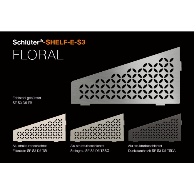 Schlüter Wandablage SHELF-E Edelstahl gebürstet 154x295 mm