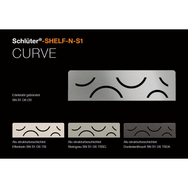 Schlüter Wandablage SHELF-N Edelstahl gebürstet 300x87 mm