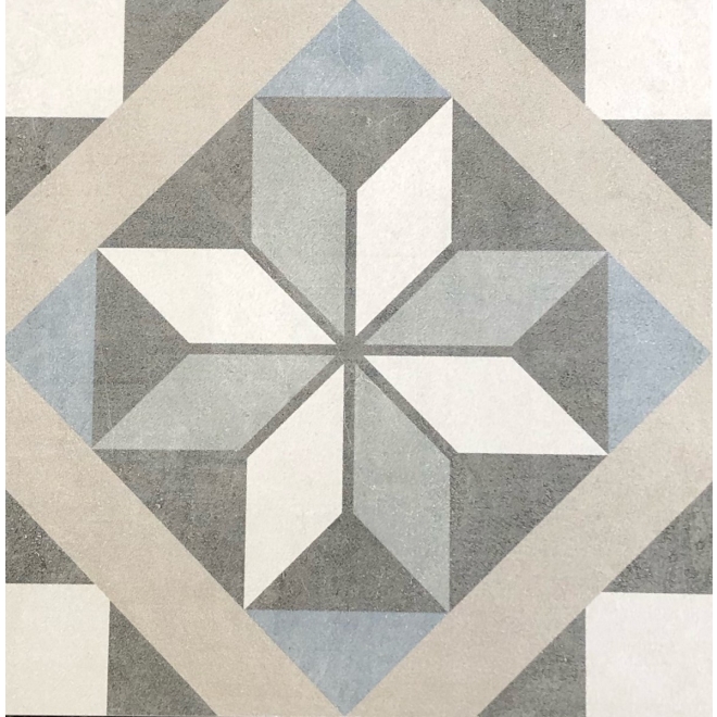 PrimeCollection Patchwork Vintage Bodenfliese und Wandfliese Dekor 04 20x20 cm