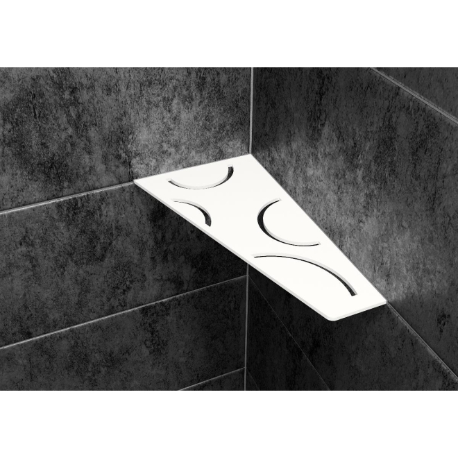 Schlüter Wandablage SHELF-E Brillantweiß matt 154x295 mm