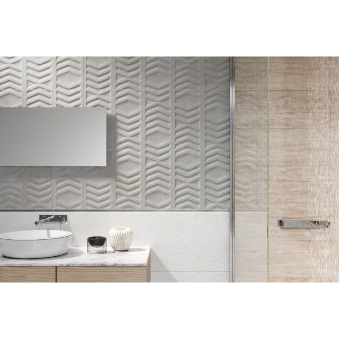 Keraben Underground Dekor Concept Grey matt strukturiert 40x120 cm