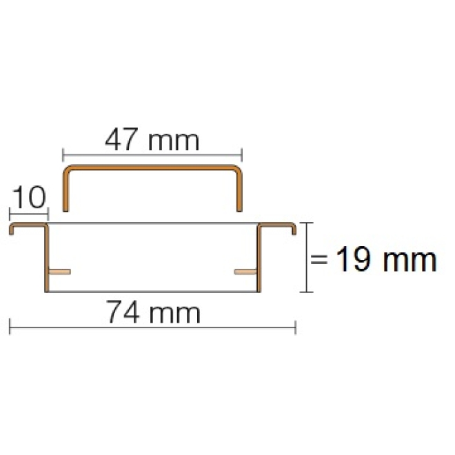 Schlüter, KERDI-LINE-A 19 mm Rahmen, KLA19EB60