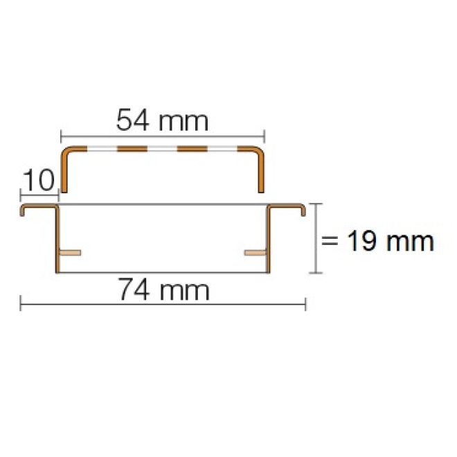 Schlüter, KERDI-LINE-B 19 mm Rahmen, KLB19EB90