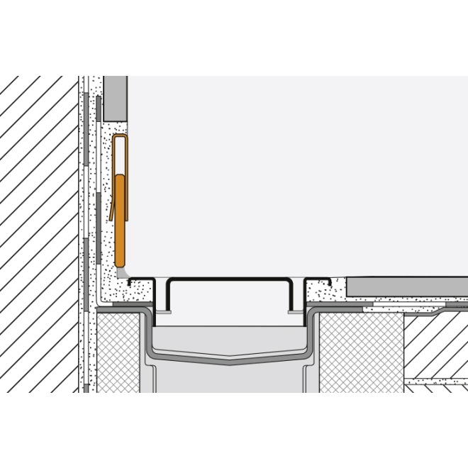 Schlüter, SHOWERPROFILE-RA SPRA33 EB/140 H: 33-45 mm