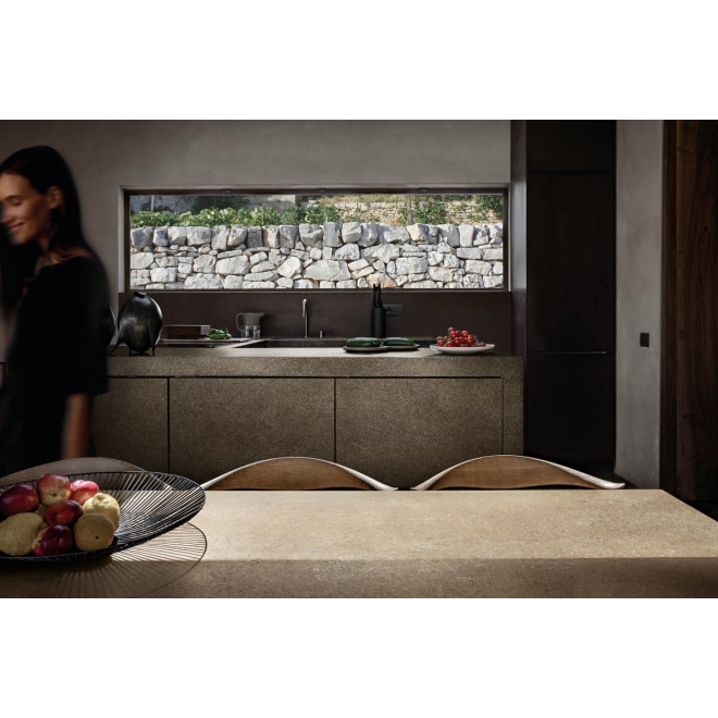 Florim Creative Design Sensi Taupe Fossil R+PTV Boden- und Wandfliese 40x80 cm