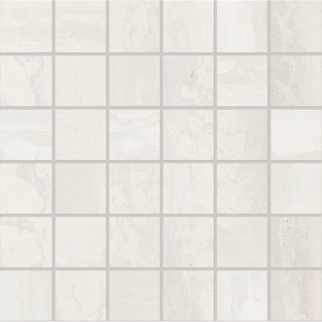 Viva Metallica Mosaik 5x5 Steel White Matte 30x30 cm
