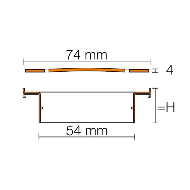 Schlüter Designrost KERDI-LINE-IF-G 23 mm KLIFG23EB100