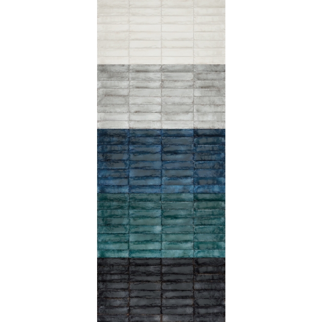 Viva Metallica Metalbrick Lux Wandfliese Green 6x24 cm