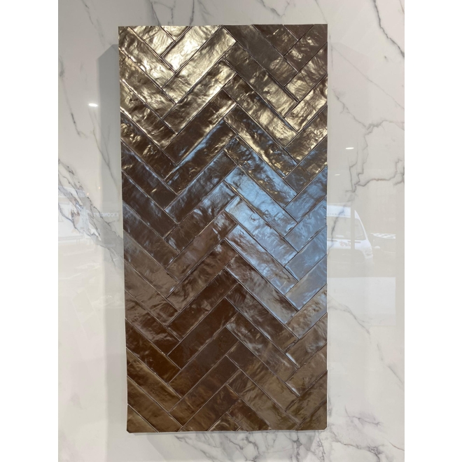 Revoir Paris Atelier Copper Luxe Wandfliese 6,2x25 cm