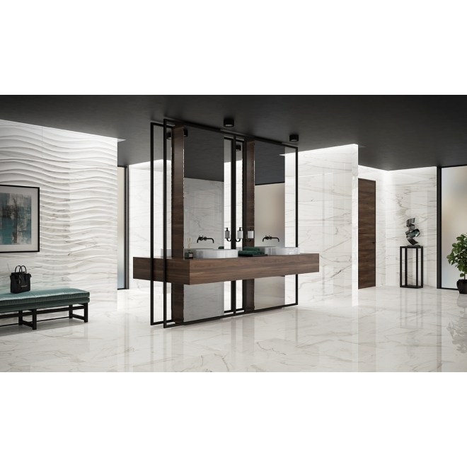 Love Tiles Precious Calacatta Shine Wanddekor Beloved 35x100 cm