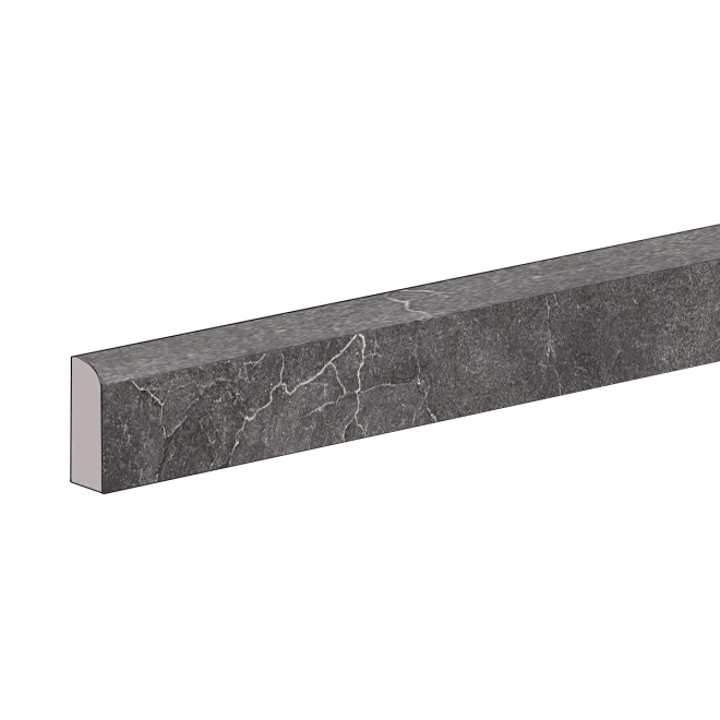 Cotto d'Este Lithos Carbon Sabbiata Sockel 7,2x60 cm