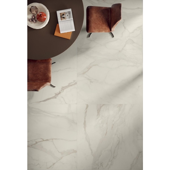 Blustyle Starlight Calacatta Supreme Glossy Boden- und Wandfliese 120x120 cm