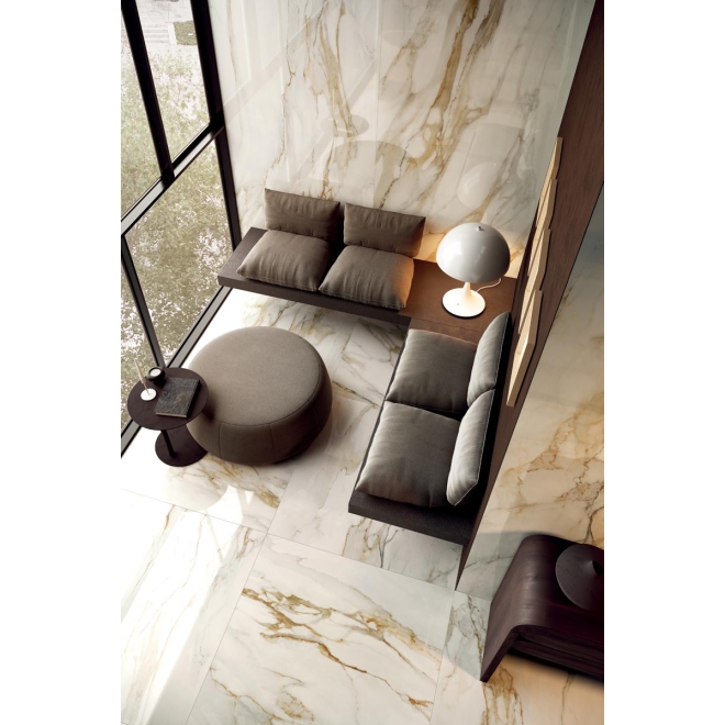 Blustyle Starlight Versilia Gold Glossy Boden- und Wandfliese 120x120 cm