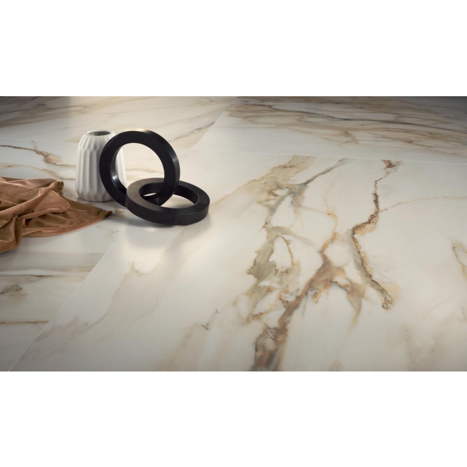 Blustyle Starlight Versilia Gold Glossy Boden- und Wandfliese 120x120 cm