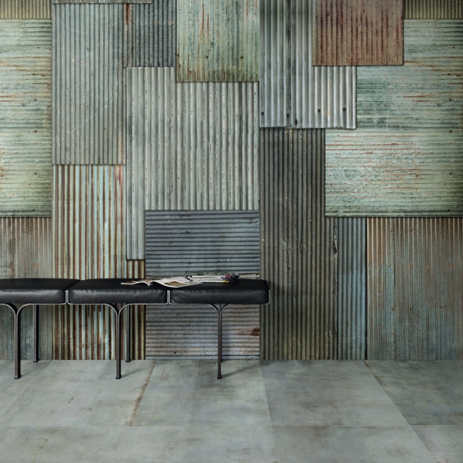 Flaviker Art Walls Metal Natural Dekorfliese 60x120 cm