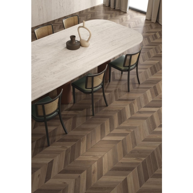 Flaviker Four Seasons Chocolate matt Chevron 7,5x40,7 cm