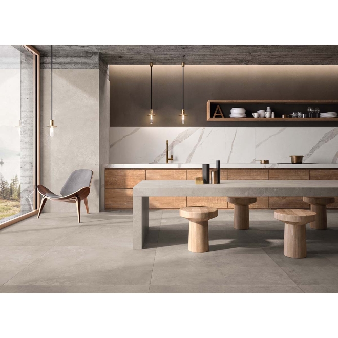 Flaviker Hyper Bodenfliese Grey matt 120x120 cm