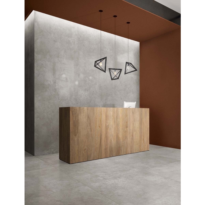 Flaviker Hyper Bodenfliese Silver matt 60x120 cm