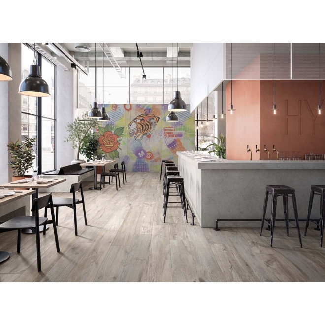 Flaviker Hyper Bodenfliese Silver matt 120x120 cm