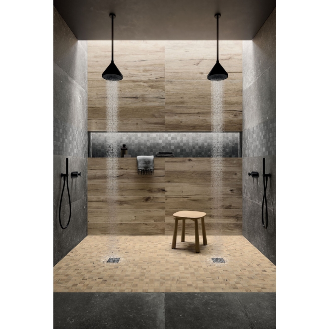 Flaviker Nordik Stone Boden- und Wandfliese Black matt 60x120 cm