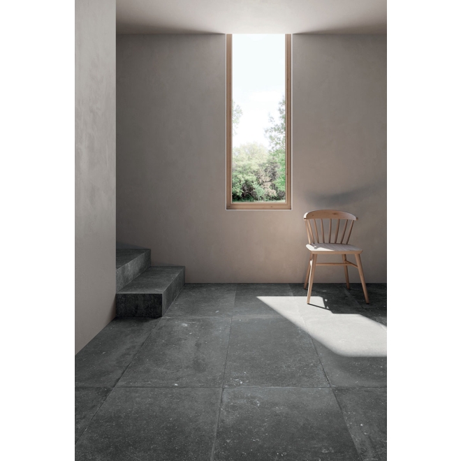 Flaviker Nordik Stone Boden- und Wandfliese Black matt 60x120 cm