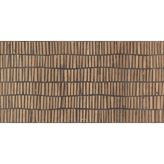 Flaviker Nordik Stone Dekor Domino Black matt strukturiert 60x120 cm