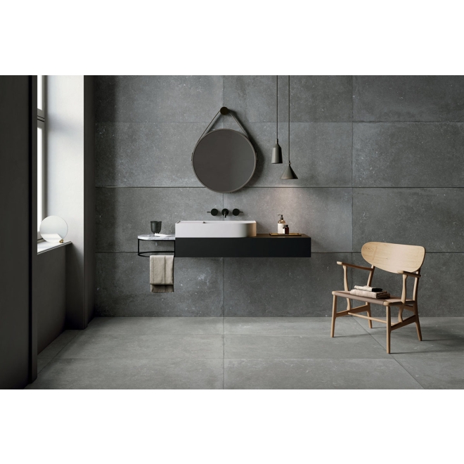 Flaviker Nordik Stone Boden- und Wandfliese Grey matt 60x120 cm