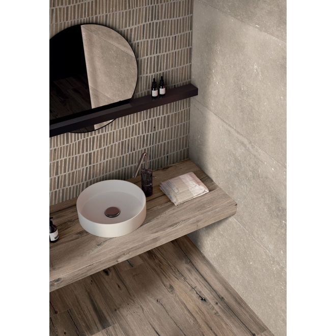 Flaviker Nordik Stone Boden- und Wandfliese Sand matt 60x120 cm