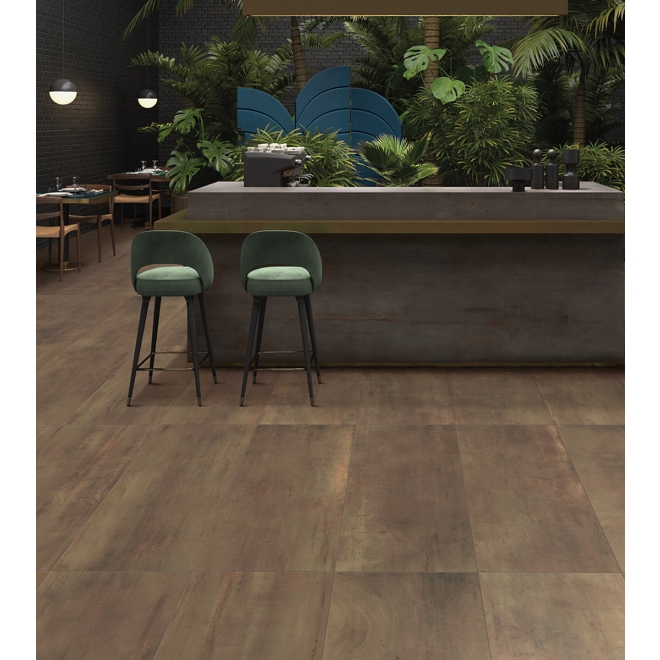 Flaviker Rebel Boden- und Wandfliese Brass 120x120 cm