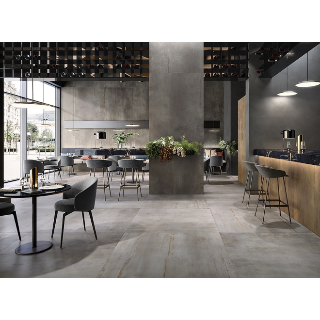 Flaviker Rebel Boden- und Wandfliese Silver 30x60 cm