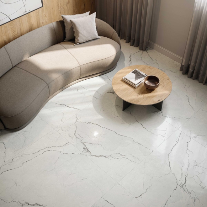 Flaviker Supreme Memories Boden- und Wandfliese Quarzite Luna matt 120x120 cm