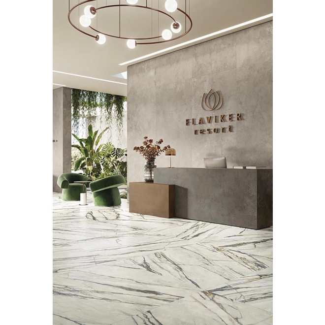 Flaviker Supreme Treasure Boden- und Wandfliese Calacatta Emerald Lux 120x120 cm