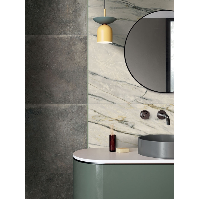 Flaviker Supreme Treasure Boden- und Wandfliese Calacatta Emerald Lux 120x120 cm