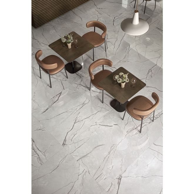 Flaviker Supreme Treasure Boden- und Wandfliese Greylac Platinum Matt 120x120 cm