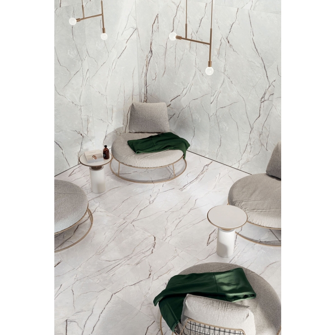 Flaviker Supreme Treasure Boden- und Wandfliese Greylac Platinum Matt 120x120 cm