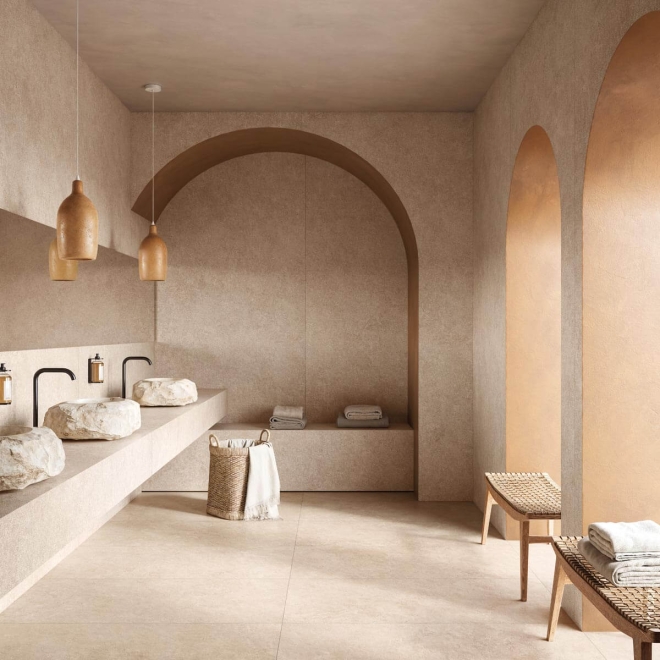 Flaviker Midi Nature Beige Boden- und Wandfliese 120x120 cm