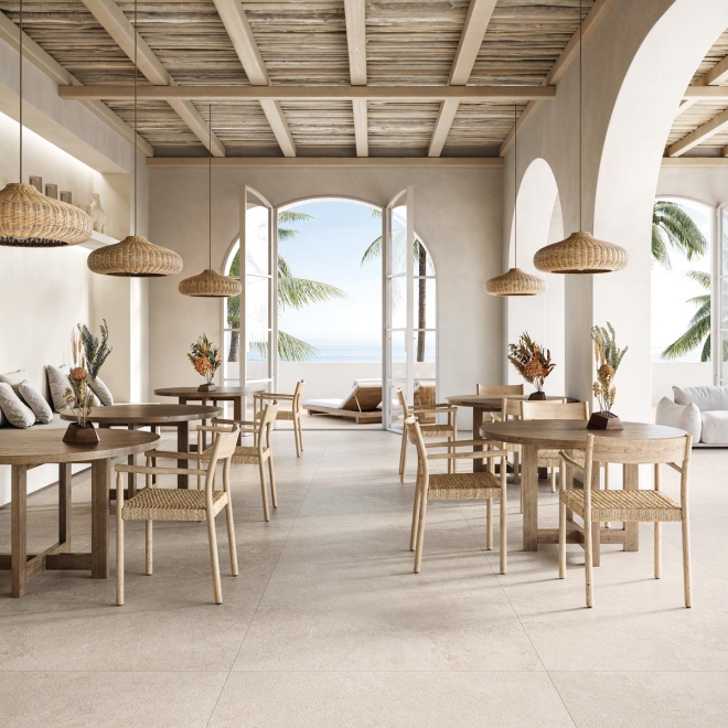 Flaviker Midi Melange Ivoire Boden- und Wandfliese 120x120 cm