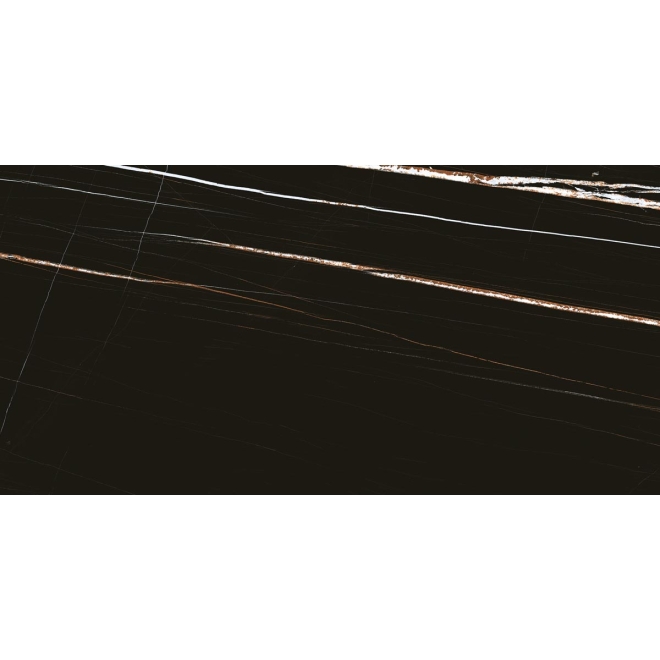 Florim Creative Design Stones & More 2.0 Sahara Noir Glossy Boden-und Wandfliese 60x120 cm