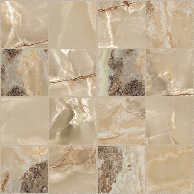 Florim Creative Design Onyx&More Golden Blend Glossy Mosaik 7,5x7,5 cm 6 mm