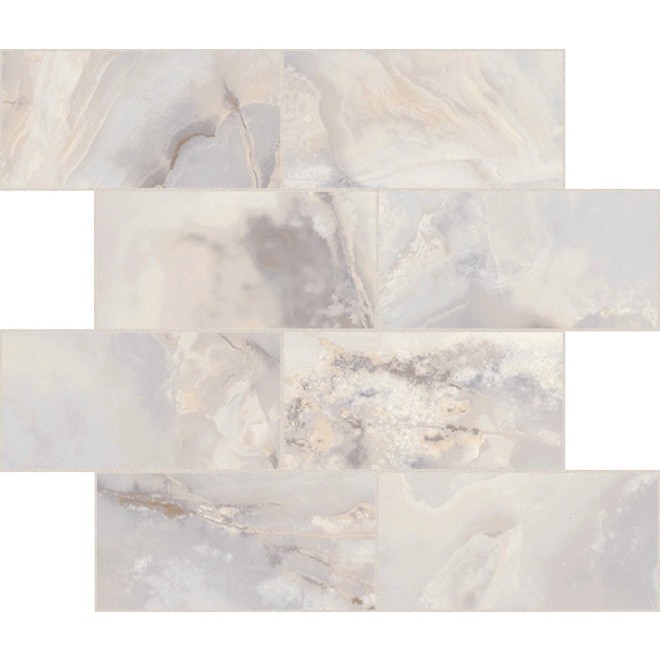 Florim Creative Design Onyx&More White Onyx Satin Dekor Muretto 7,5x15 cm 6 mm