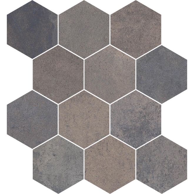 PrimeCollection Heartland Charcoal Mosaik Esagone 28x32 cm