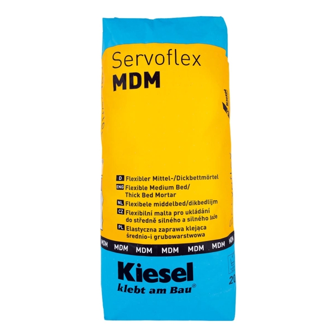 Kiesel Servoflex MDM Flexibler Mittel- & Dickbettmörtel 20 kg Sack