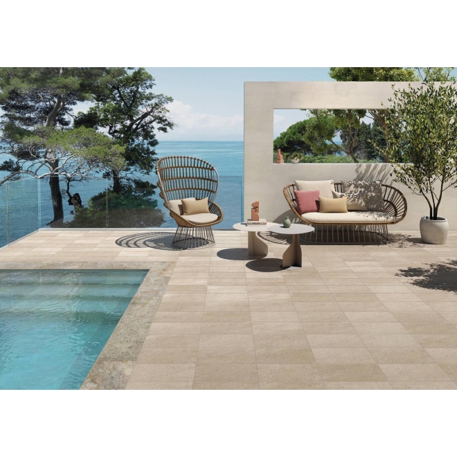 Keope Discovery Leccese Taupe Boden- und Wandfliese ULTRAmatt (R11) 22,5x45,3 cm