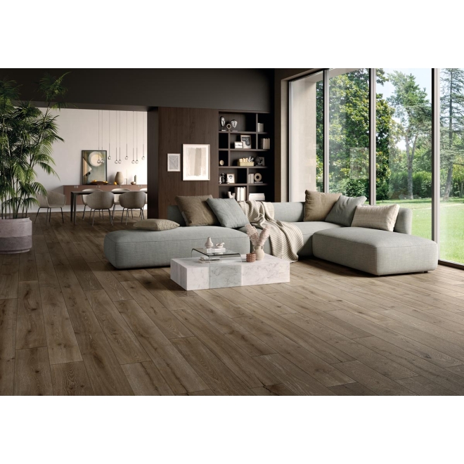 Keope Unica Brown Boden- und Wandfliese Natural (R9) 20x180 cm